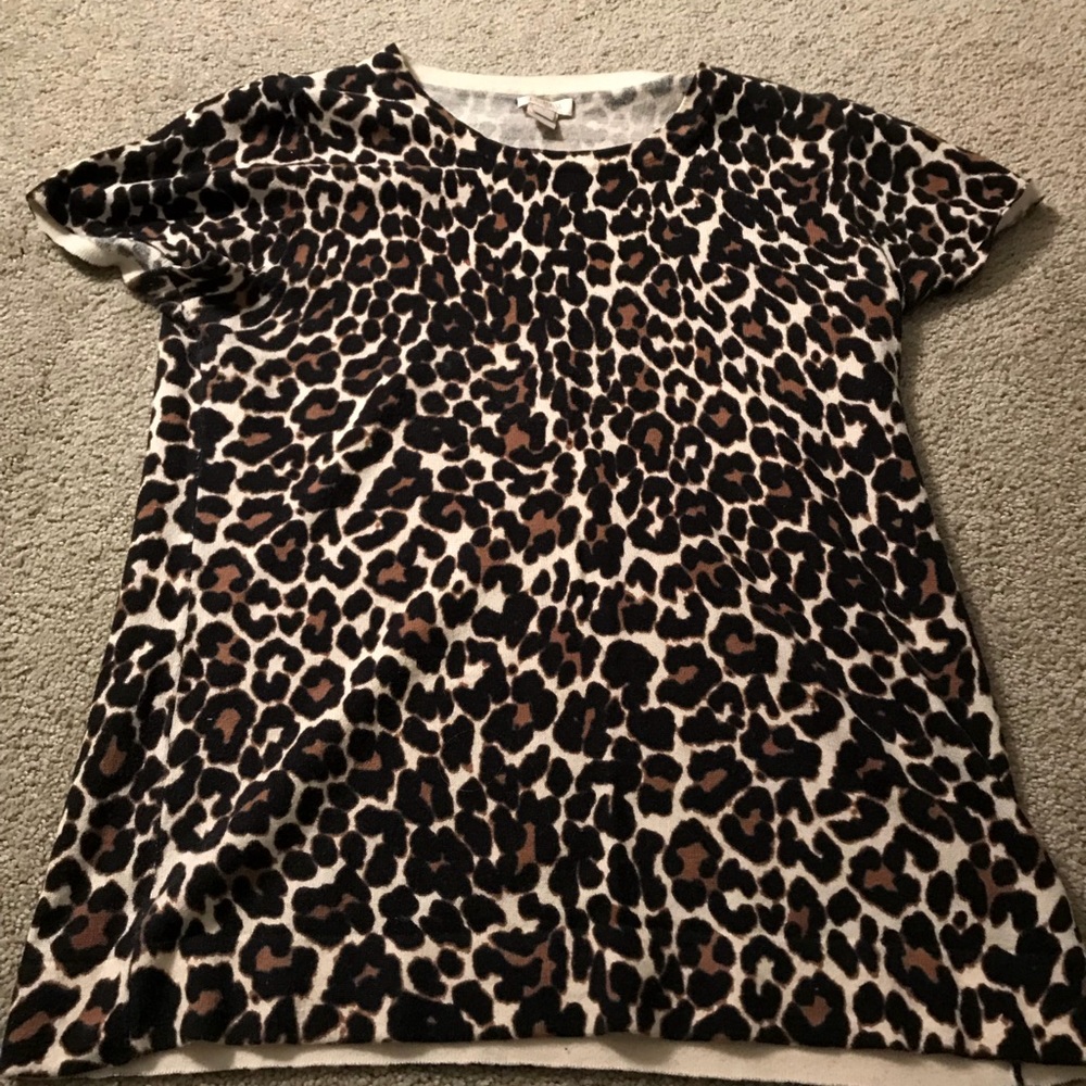 Jcrew leopard print T-shirt.